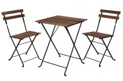 Muebles de jardín BISTRO set plegable 3 piezas Muebles de jardín BISTRO set plegable 3 piezas