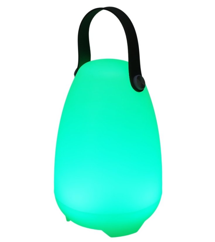 Nabíjacia lampa kempingová vonkajšia s ovládačom RGB 21 cm