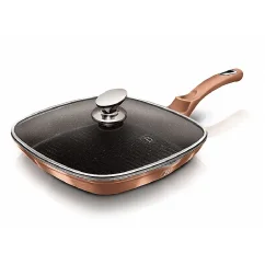 Panvica grilovacia s mramorovým povrchom a pokrievkou 28 cm Rosegold Metallic Line