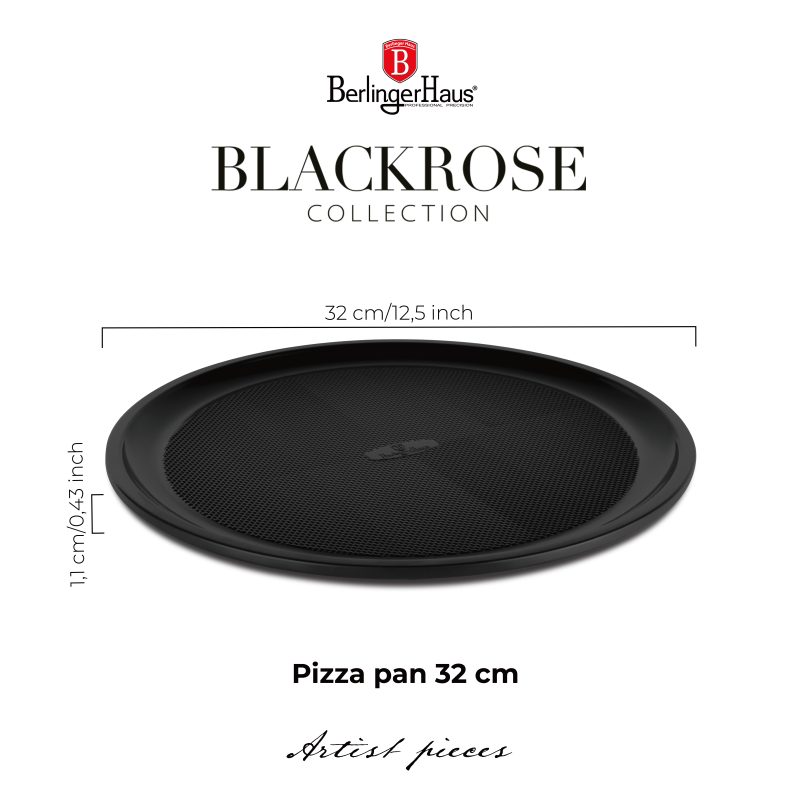 Pánev na pizzu s titanovým povrchem 32 cm Matte Black Collection
