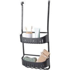 Regál koupelnový závěsný s přísavkami šedý Regál koupelnový závěsný s přísavkami šedý