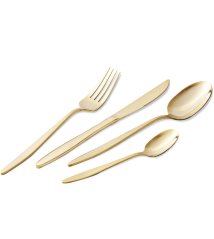 Set tacâmuri oțel inoxidabil 24 buc șampanie lustruită