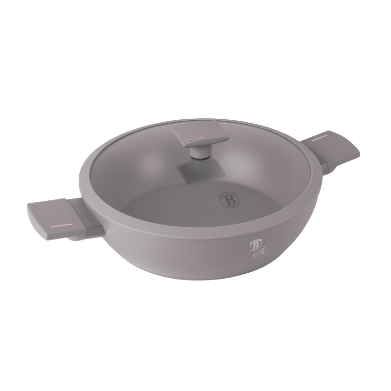 Pánev s titanovým povrchem a poklicí  28 cm Taupe Collection