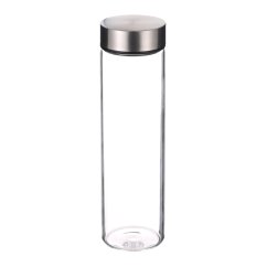 Fľaša sklenená prenosná s nerez vekom 600 ml