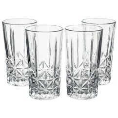 Broušené sklenice na long drink sada 4 ks
