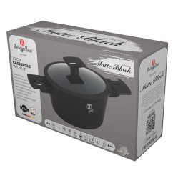 Kastrol s titanovým povrchem a poklicí 20 cm Matte Black Collection Kastrol s titanovým povrchem a poklicí 20 cm Matte Black Collection