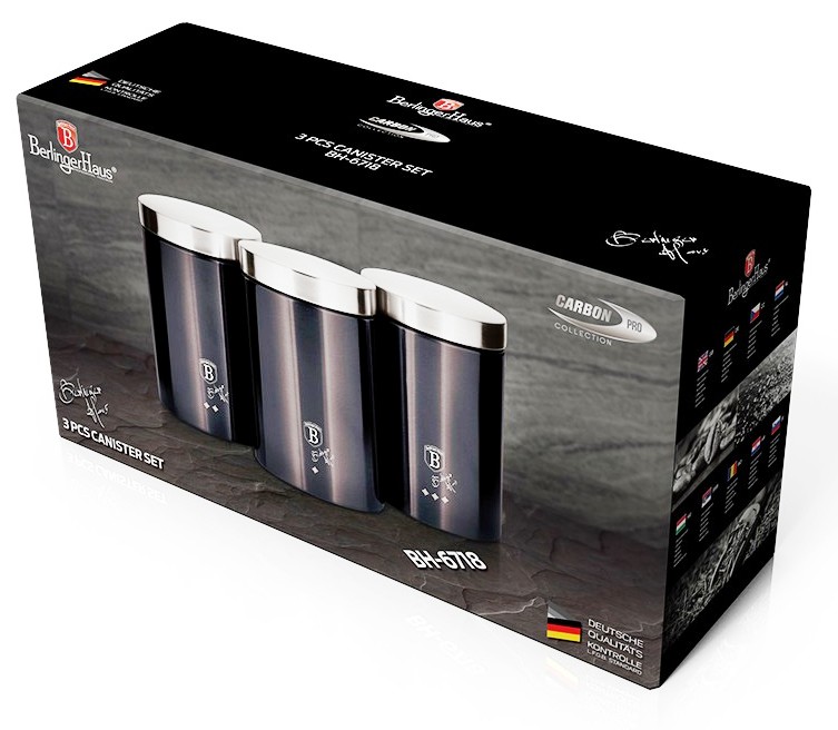 Sada 3 ks boxov na potraviny Carbon PRO Line