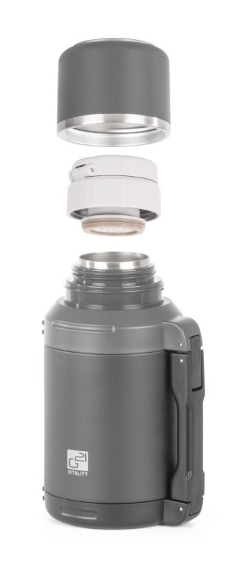 G21 termoska z nehrdzavejúcej ocele 1200 ml, čierno-sivá