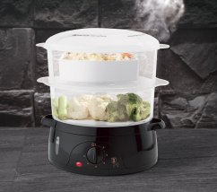 Parní hrnec elektrický dvoupatrový Black Rose Collection Parní hrnec elektrický dvoupatrový Black Rose Collection