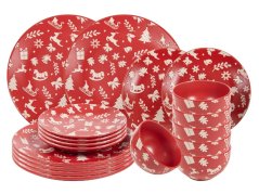 Set farfurii de masă Crăciun 18 buc RED Crăciun