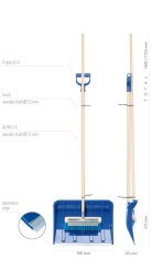 Hrablo Prosperplast CLEAN SET (IL2A+zmeták s rozbíjačom ľadu) modré