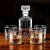 Whiskey set s karafou sada 4 ks brúsené sklo