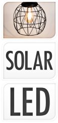 Solární světlo na zahradu závěsné kulatý design Solární světlo na zahradu závěsné kulatý design