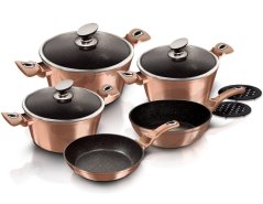 Sada nádobí s mramorovým povrchem 10 ks Rosegold Metallic Line