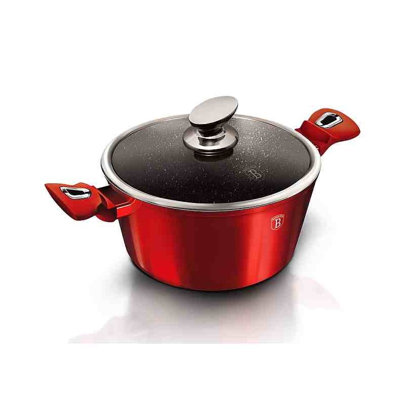 Kastrol s mramorovým povrchem a poklicí 20 cm Burgundy Metallic Line