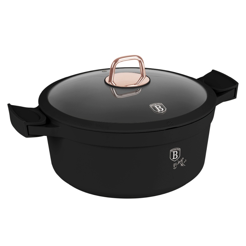 Caserolă cu înveliș și capac din titan 28 cm Colecția Black Rose