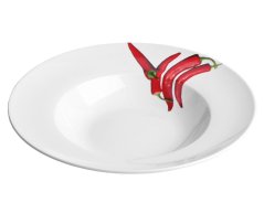 Tanier na cestoviny porcelán 27 cm Papričky