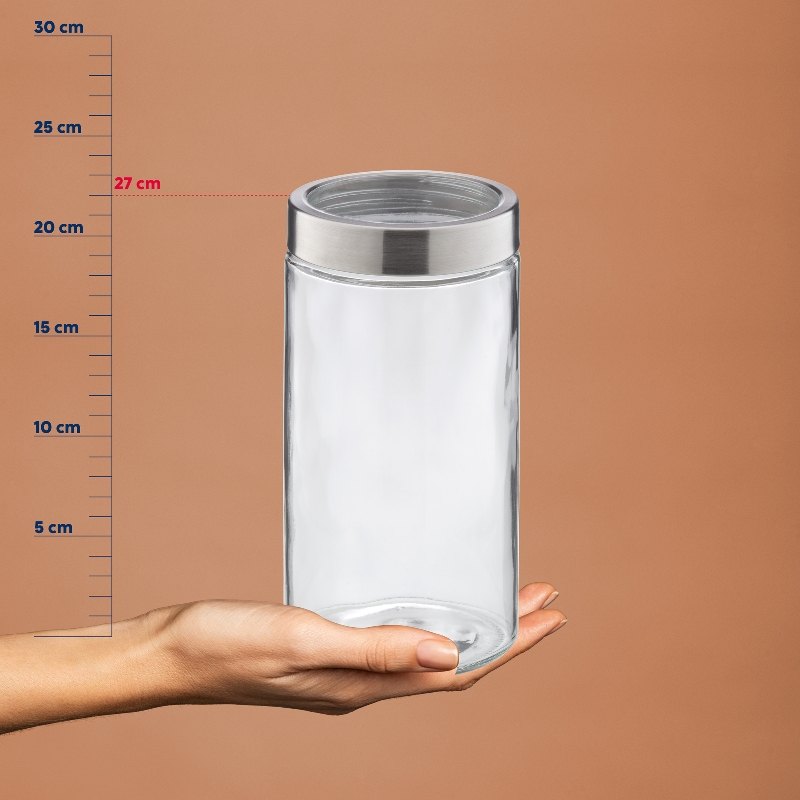 Dóza na potraviny Kara sklo transparentné 22,0 cm 11,0 cm 1,7 l