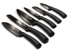 Súprava nožov s nepriľnavým povrchom 6 ks Black Collection