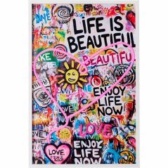 Dekorácia osvetlený obraz na stenu 40 x 60 cm