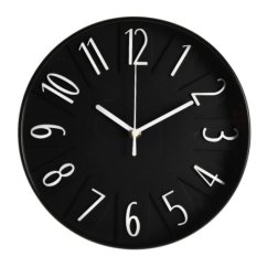 Ceas de perete cu numere 3D 25 cm negru Ceas de perete cu numere 3D 25 cm negru