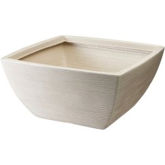 Štvorcový rebrovaný kvetináč 52 x 25 cm piesok