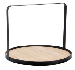Bandeja de servicio con asa de metal 35 cm Bandeja de servicio con asa de metal 35 cm