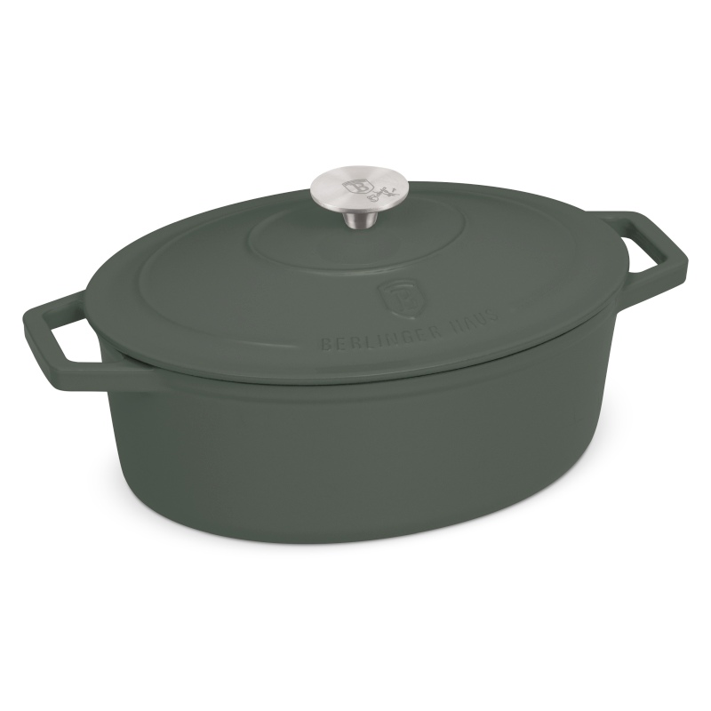 Pekáč litinový s poklicí 30 cm Matte Green Collection
