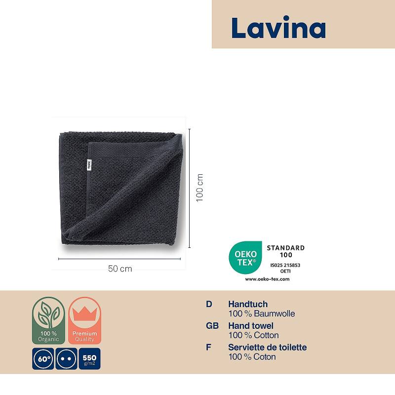 Ručník LAVINIA 100% bavlna černá 50 x100cm