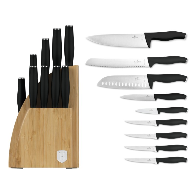 Set cutite cu suport BAMBOO 10 buc Colectia Matte Black