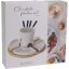 Fondue ciocolată porțelan-lemn set 11 buc