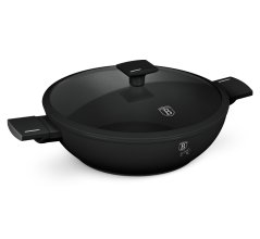 Pánev WOK s titanovým povrchem a poklicí 30 cm Matte Black Collection