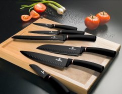 Sada nožů s nepřilnavým povrchem 6 ks Black Rose Collection