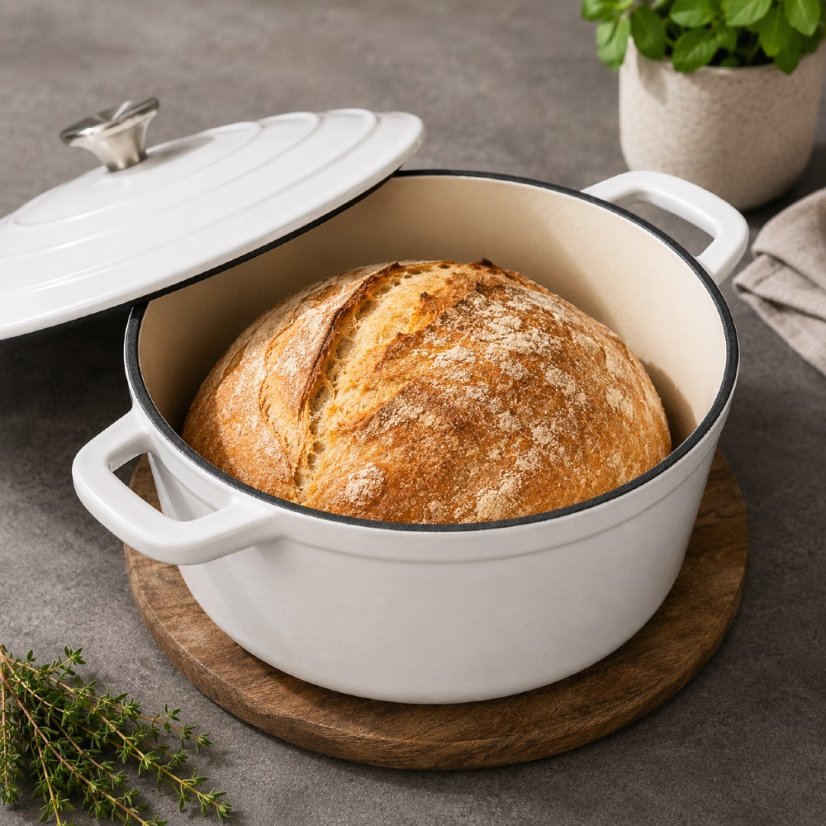 Batería de cocina de hierro fundido Xanten 7 piezas blanca