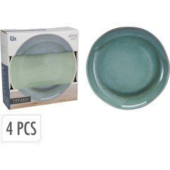 Talíř dezertní sada 4 ks pr. 20 cm zelená