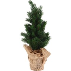 Vánoční dekorace stromek v jutovém pytli 45 cm Vánoční dekorace stromek v jutovém pytli 45 cm