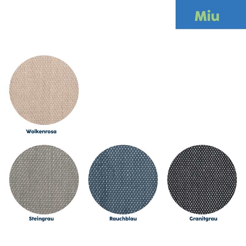 Alfombra de baño Miu mezcla algodón/poliéster azul humo 65,0x55,0x1,0cm