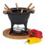 Fondue sada COUNTRY, 11-dielna, liatina / drevo