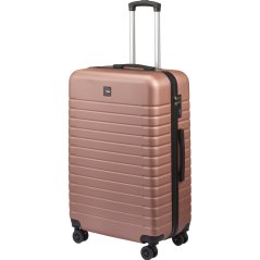 Sada cestovných kufríkov 3 ks metalická ružová