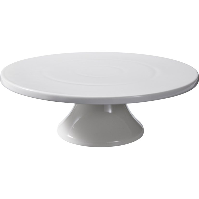 Podnos na dort servírovací porcelán 28 cm bílý