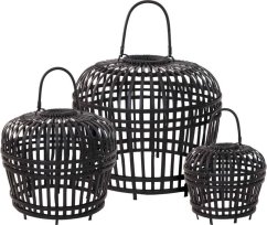 Abajur bambus HOMESTYLING negru 60 cm