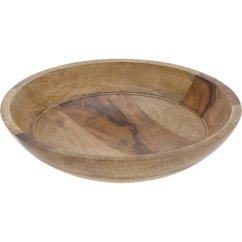Bol de servire din lemn de mango 30 x 6,8 cm maro