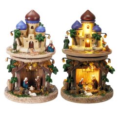 Betlém Vánoční dekorace 23 cm LED