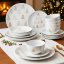 Set farfurii de masă Crăciun 18 buc Copaci albi