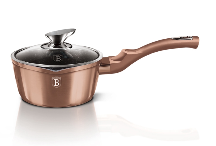 Rendlík s poklicí s mramorovým povrchem 16 cm Rosegold Metallic Line