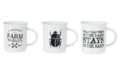 Cana de cafea si ceai VINTAGE set de 3 330 ml Cana de cafea si ceai VINTAGE set de 3 330 ml