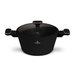 Kastrol s titanovým povrchem a poklicí 24 cm Black Rose Collection