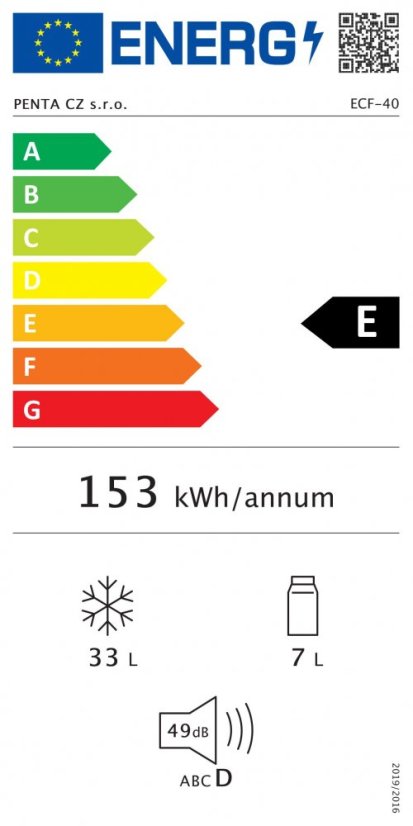 G21 frigorífico de compresor 40l