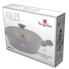 Pánev hluboká s titanovým povrchem a poklicí 28 cm Taupe Nordic Collection