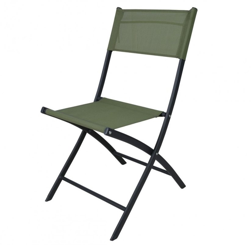 Záhradná stolička skladacia zelená I